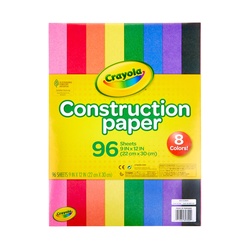 CRAYOLA CONSTRUCTION PAPER 99-3000 96SHEETS/12PK