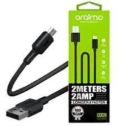 Oraimo OCD-C56 USB-C Cable 2A 2M Black | Long Type-C Data & Charging Cable Kenya