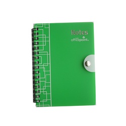 Officepoint Notebook Button 69P2530 A5 Green