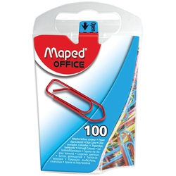 Maped Colour Paper Clips 25MM Pack of 100 Assorted Color 321011