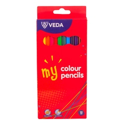 Colour Pencils - 12 Colours Full Size