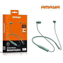 Amaya ASP02 Wireless Neckband Earphones Black | Bluetooth Sport Neckband Kenya
