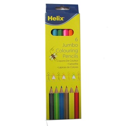Helix Jumbo Colour Pencil Pack of 6