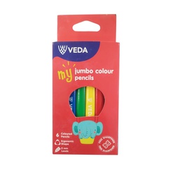 Veda Jumbo Colour Pencil Pack of 6 JP6-1