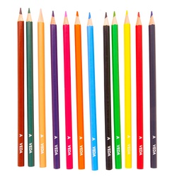 Colour Pencils - 12 Colours Full Size