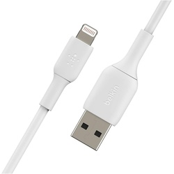 BELKIN LIGHTNING TO USB-A CABLE 1M (2 PK) WHT CAA001BT1MWH2PK