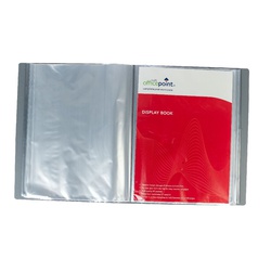 Officepoint Display Book US100 100 Pockets Grey