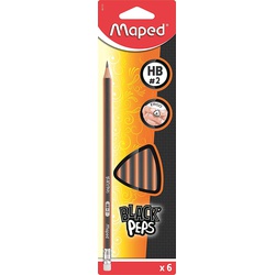 Maped GB Pencil with Eraser  851731- 6 Pieces