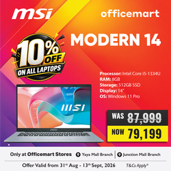 MSI LAP MODERN 14 F13MXG/I5-1334U/8GB/512GB SSD/14" FHD/WIN 11 PRO/GRAY