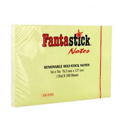 Fantastick Stick Notes Fluorescent 3X5 FK-N305 Yellow
