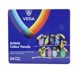 Veda Artistic Pencils - Set of 24 High-Quality Drawing Pencils for Precision and Creativity