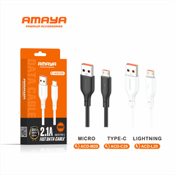 Amaya 1M Micro USB Data Cable – Black Charging & Sync Cable