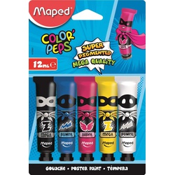 Maped Color'Peps Gouache Paints in Plastic Box 5 x 12 ml 810520