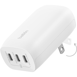 BELKIN WALL CHARGER 67W TRIPLE USB-C WCC002MYWH