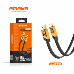 Amaya ACD-M33 Blade 1M Micro USB Cable | Flat Tangle-Free Cable Kenya