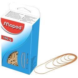 Maped Light Brown Rubber Bands 100Gsm 351102