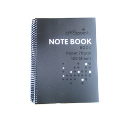 OfficePoint Spiral Notebook 70P2512  A5 Black