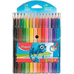 MAPED COLOR PENCIL 984701 15COL+12 FELT TIP COMBO PACK