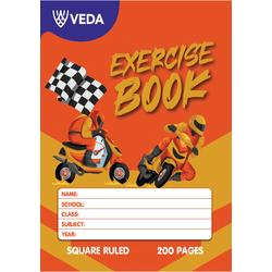 VEDA EXERCISE BOOK A5 200PG SQUARED RULED