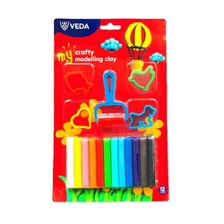 Veda Modelling Clay MC-7 12 Colors With Moulds