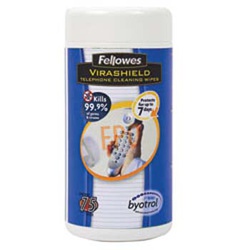 Fellowes Telephone Virashield 75 Wipes  2211401