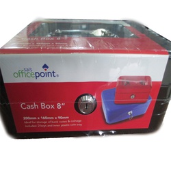 OfficePoint  Metal Cashbox 8" Black