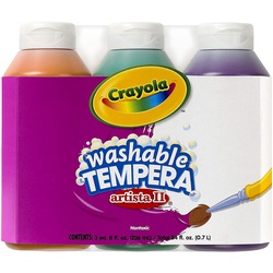 Crayola Washable Tempera 3 ct.  Artista II Secondary Color Set 54-3182