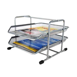 OfficePoint Square 2 Tier Tray  MP2002 Silver