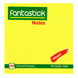 Fantastick Sticky Notes 3X3 5CLR Fluorescent