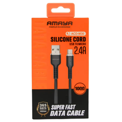 Amaya ACD-M30 1M Micro USB Cable Black | Android Data & Charge Cable Kenya