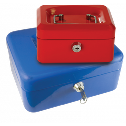 OfficePoint 12" Metal Cashbox - 8878 Red