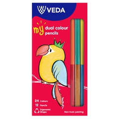 VEDA DUAL SIDED PENCIL DCP12-2 COL