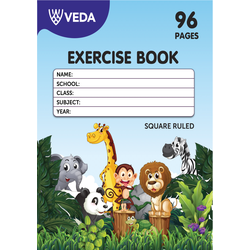 VEDA EXERCISE BOOK A4 96PG SQUARED RULED