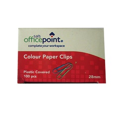 OfficePoint Paper Clip 28MM - Coloured