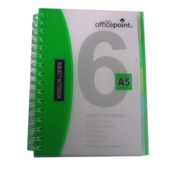 OfficePoint Subject Book 70P2506 A5 Green