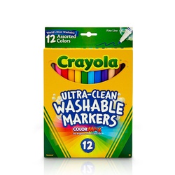 Crayola Markers  F/L Ultra Clean Washable 58-7813 12CT