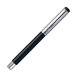 Parker Vector Metallix With Stainless Steel Trim Fountain Pen + Ink Bottle