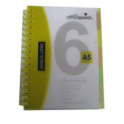 OfficePoint Subject Book A5  70P2506 - Yellow