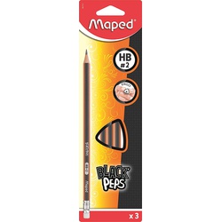 Maped HB With Eraser Pencil 851711 X3