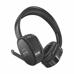 U & I Pilot Series Wireless Bluetooth Over the Ear Headphone with Mic (Black)