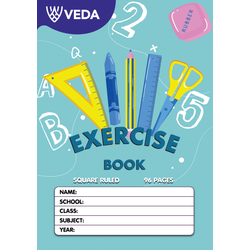 VEDA EXERCISE BOOK A5 96PG SQUARED RULED