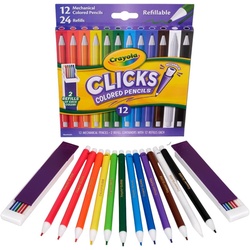 CRAYOLA COLOR PENCIL CLICKS MECHANICAL 68-7102 12CT,24PK