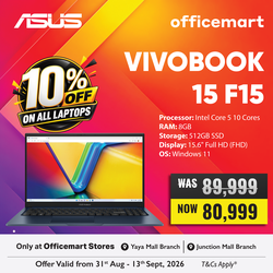 ASUS LAP VIVOBOOK F15 CI5/8GB/512GB SSD/WIN11/15.6 FHD/EN/BLU