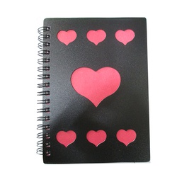 Officepoint Side Spiral Heart Notebook  SP6460 A6