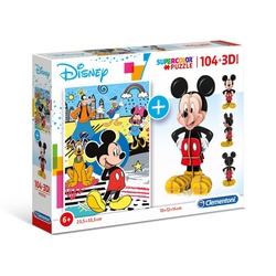 Clementoni Puzzle 104 + 3D Model Mickey 95030069