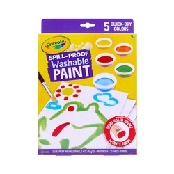 CRAYOLA YK DELUXE WH SPILL PROOF PAINT KIT 81-15180 16PK