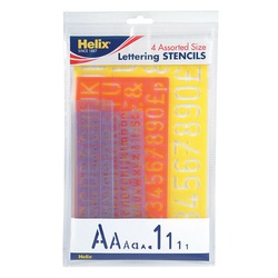 Helix Lettering Stensil 4PC SET H40