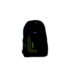 VEDA SCHOOL BAG BGS77-04 BK W/GRN PATTERN
