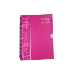 OfficePoint Button Notebook 69P2530 A5 - Pink