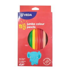 Veda Jumbo Colour Pencil Pack of 12 JP12-2
